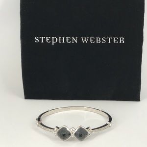 Stephen Webster Superstud Silver Diamond Bangle